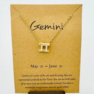 Gold Gemini Necklace - NWT